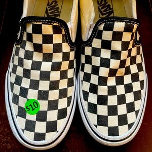 Black and white Vans